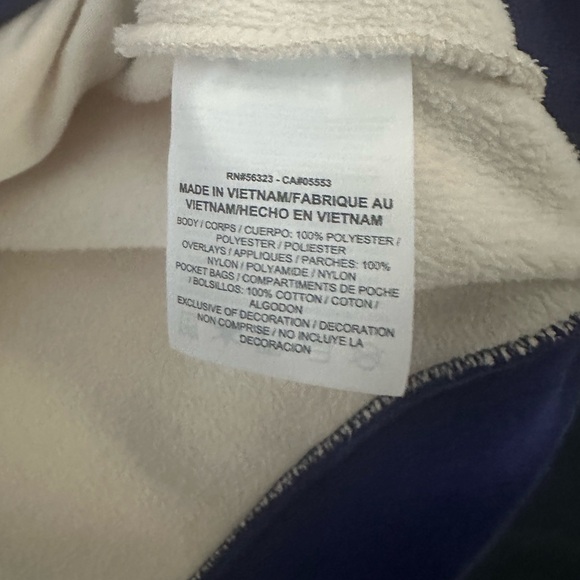 NIKE | retro cropped Polar Fleece Half Zip Sweatshirt blue cream orange- small - Picture 7 of 10